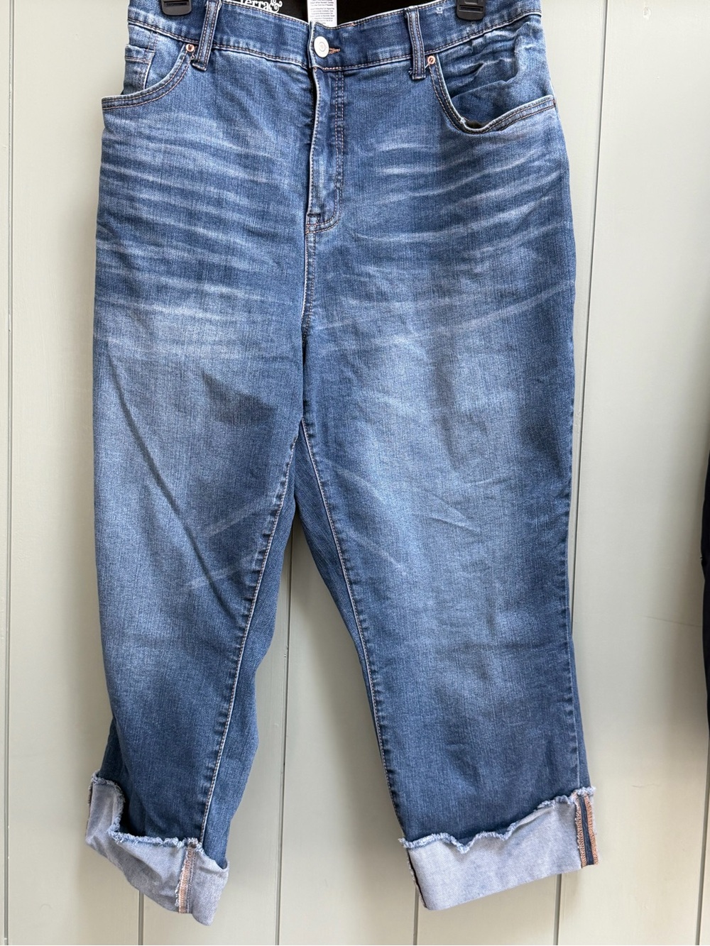 3 pairs of Capri for Great deal. Blue Denim, Khaki & Black Capri all size 20